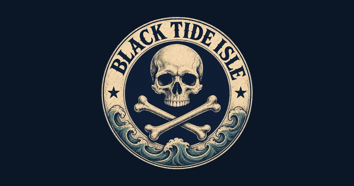 Black Tide Isle badge logo on navy