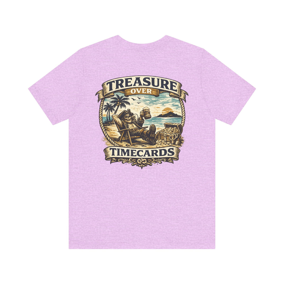 Treasure Over Timecards pirate t-shirt