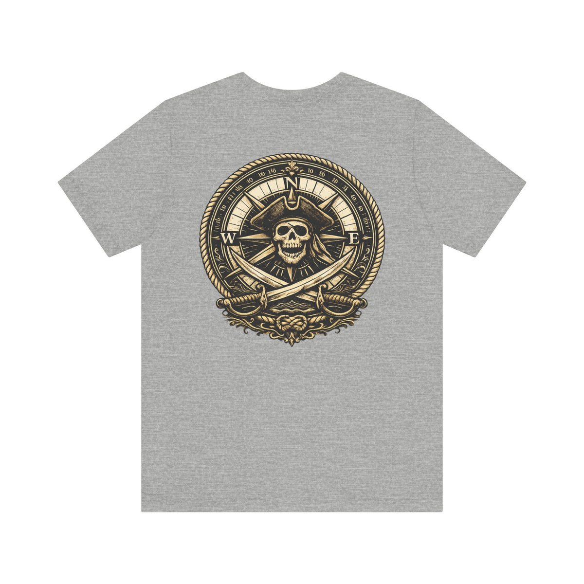 Compass & Cutlass Skull pirate t-shirt
