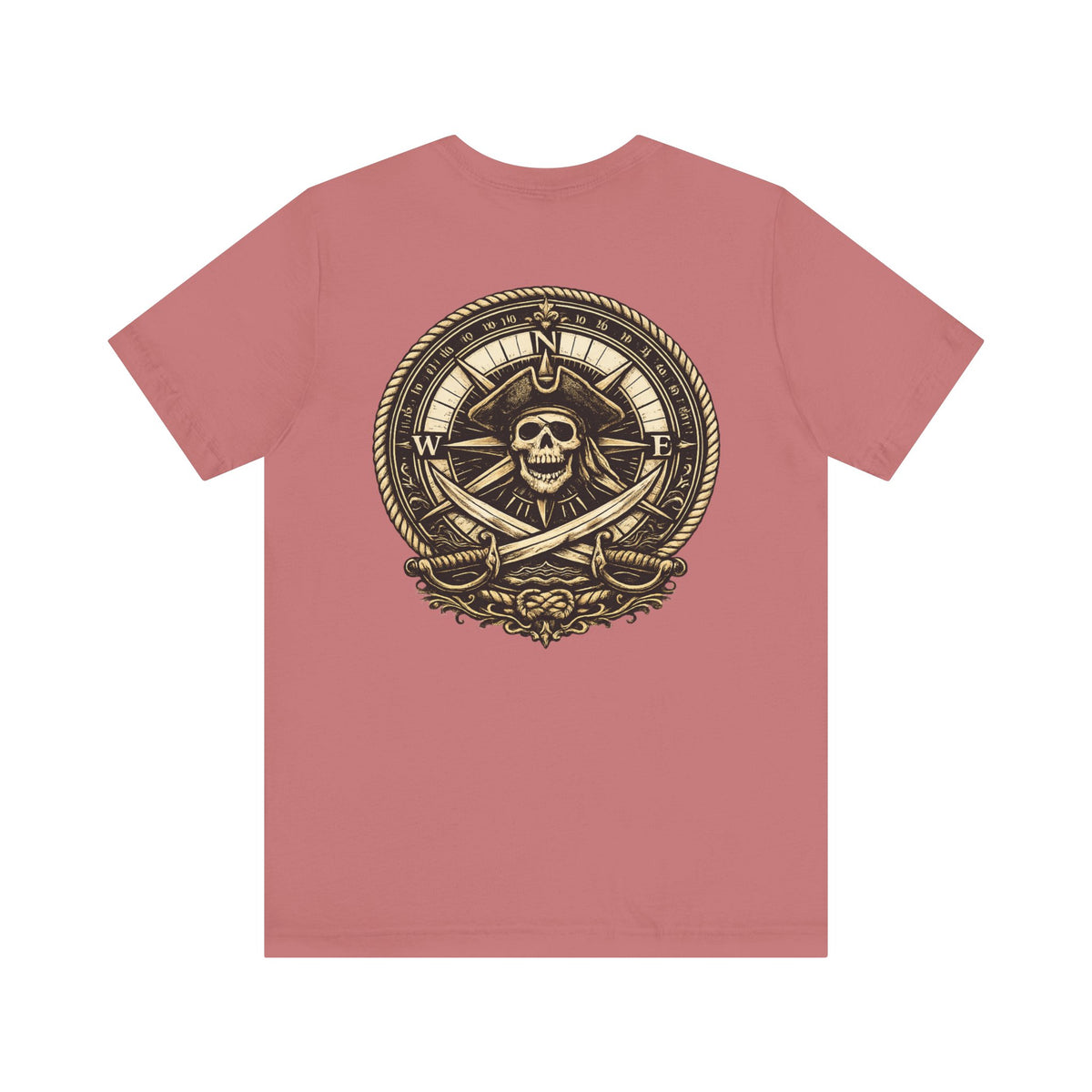 Compass & Cutlass Skull pirate t-shirt