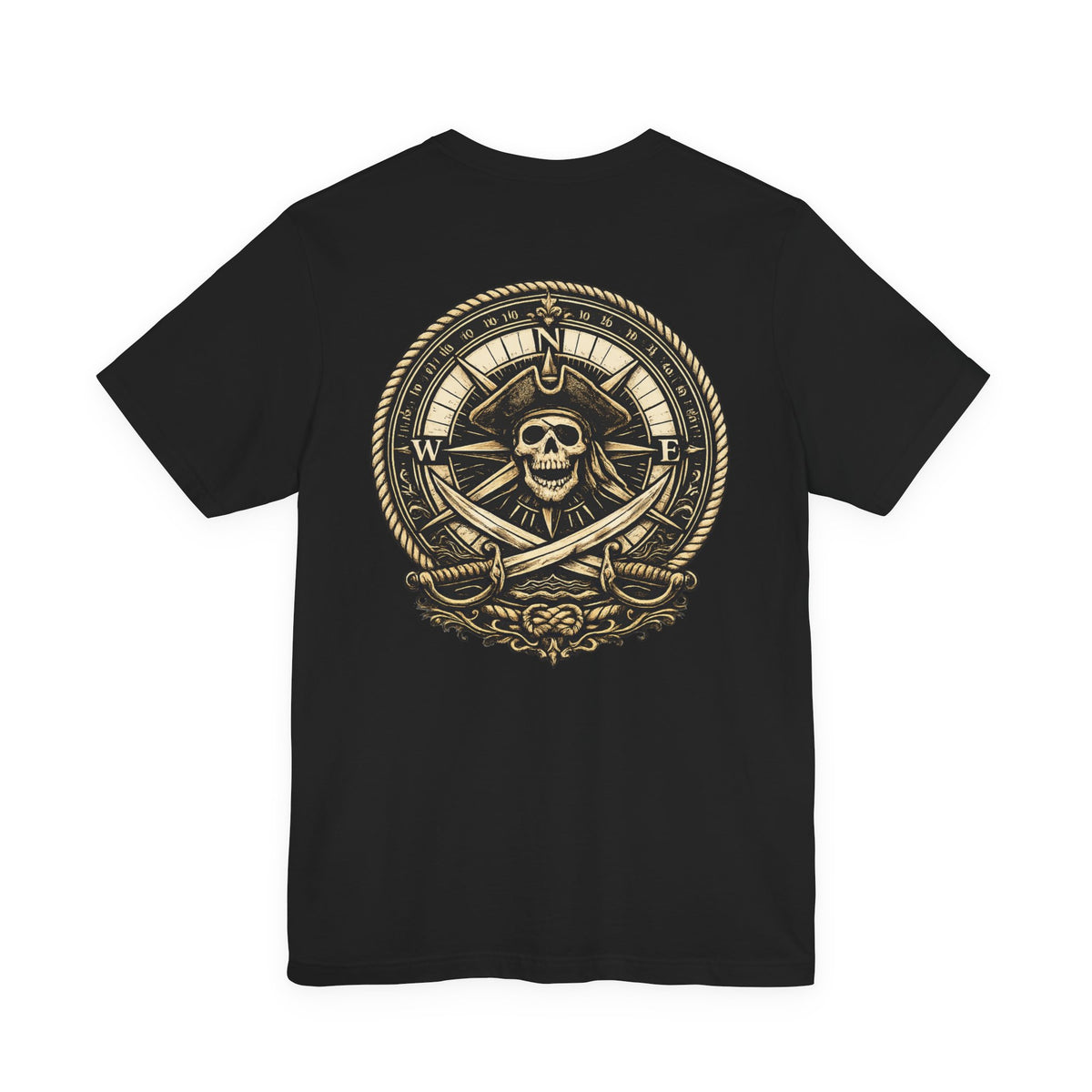 Compass & Cutlass Skull pirate t-shirt